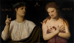 Armut und Sorge [1890] by Arnold Böcklin [1827–1901]